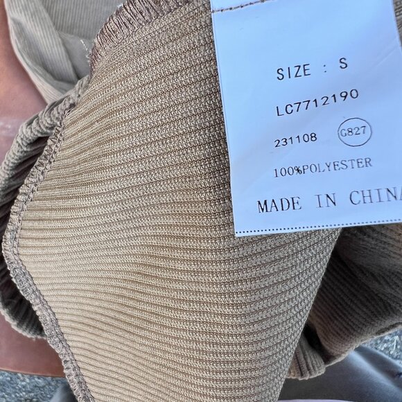 Size S Pants Womens Tan Beige Corduroy Straight Leg Mid Rise - Picture 12 of 12